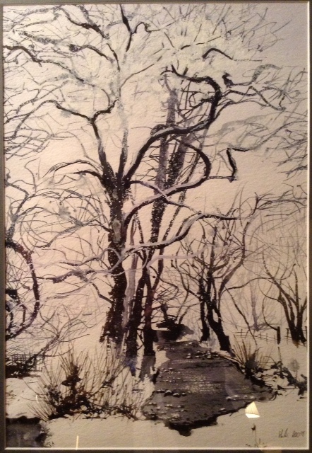 A Gloucestershire Stream, Winter – Sold